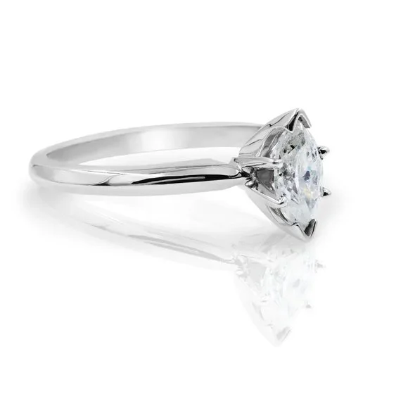 Rachel Koen Marquise Cut Diamond Engagement Ring 14K Gold 0.47Cttw Size 5.75